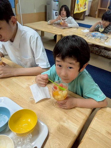 フルーツポンチ作り