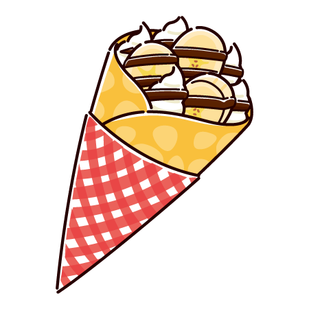 クレープを食べました♪